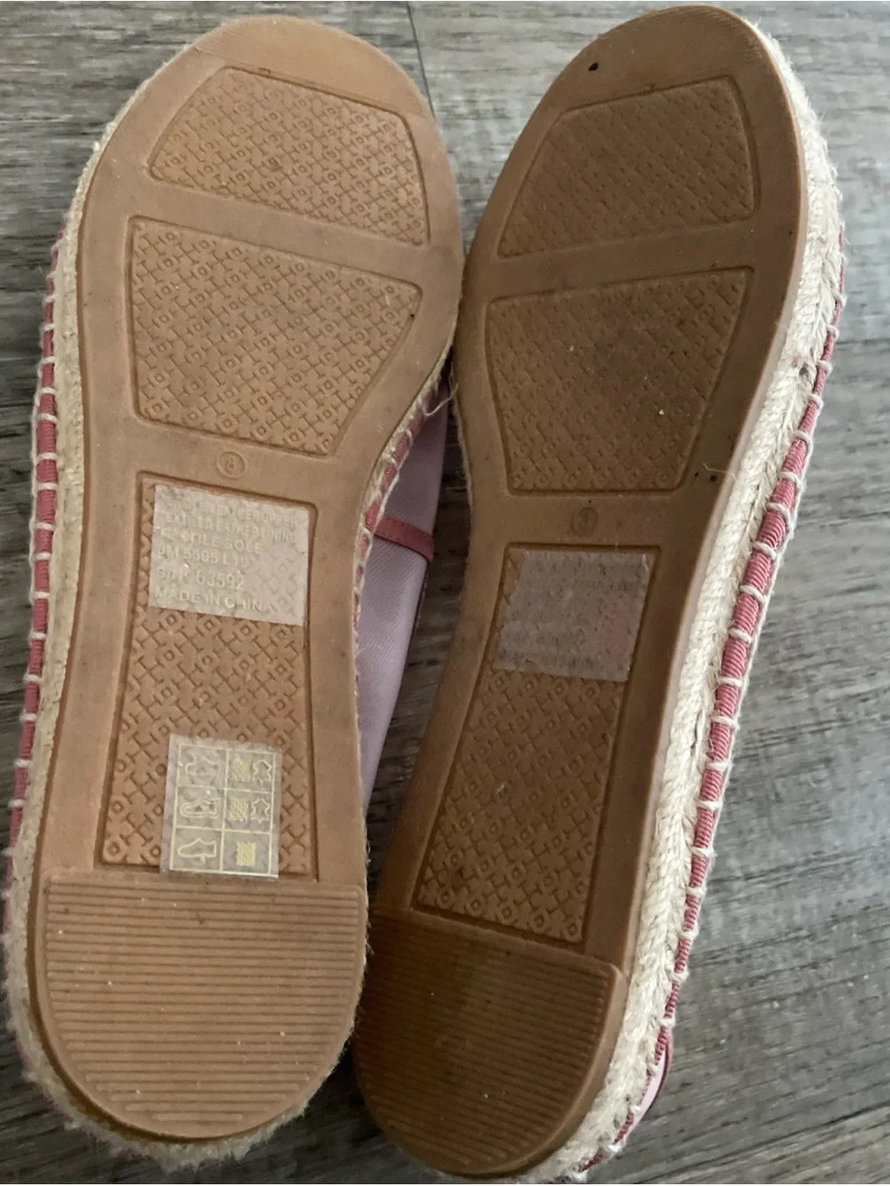 Tory Burch Ines Espadrille Mesh/Calf Leather/Silk Suede in Seashell Pink US 8